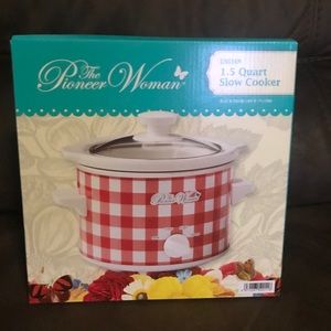 ❤️Pioneer Woman Gingham 1.5 Quart Slow Cooker